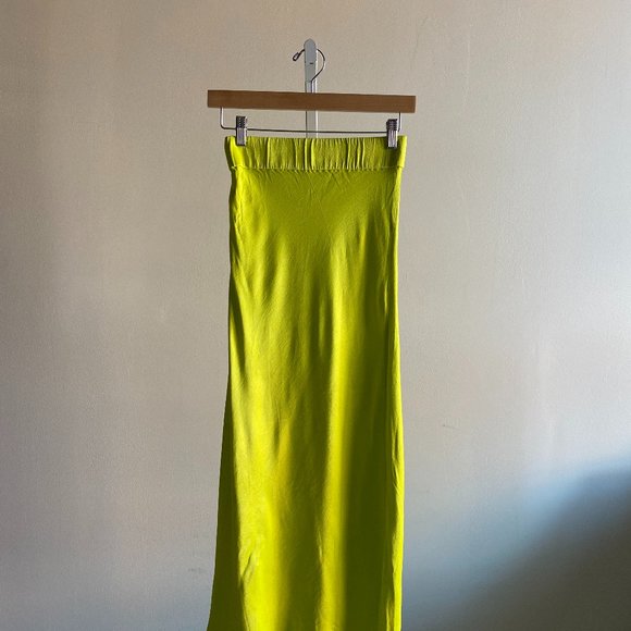 Zara Skirts Zara Lime Green Midi Skirt Poshmark